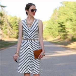 Banana Republic Black and White Striped Dress